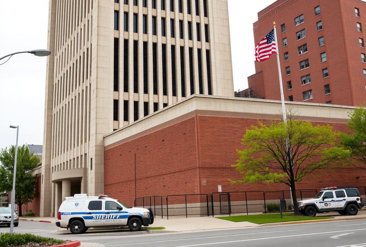 Summit County Jail exterior in Akron, Ohio